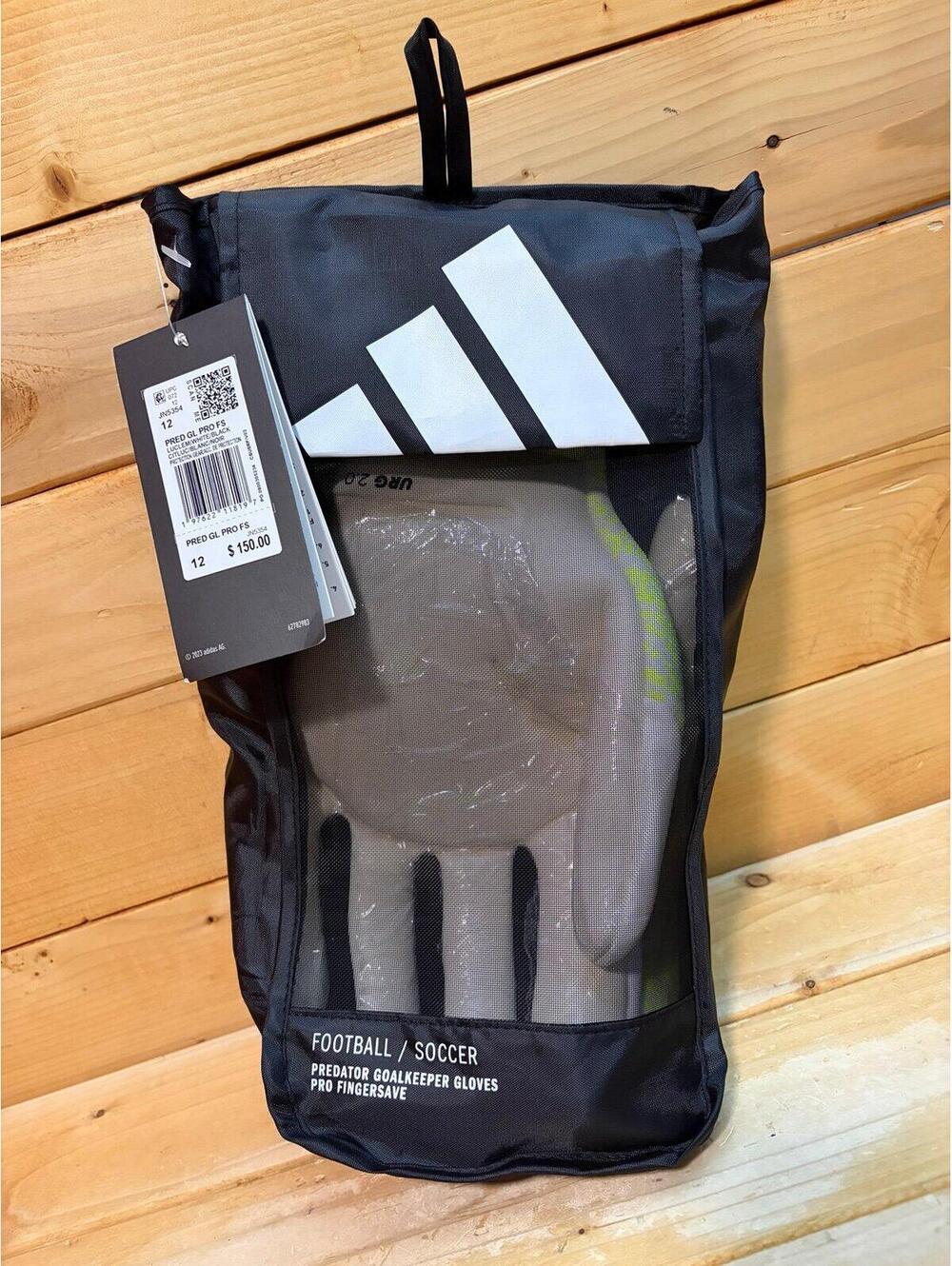New $150 Adidas Predator GL Pro FingerSave Goalkeeper Soccer Gloves JN5354 SZ 12